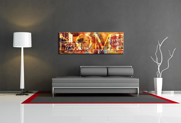 Leinwandbild Havana Club - Modernes Wandbild 120x40cm – Ansicht 2