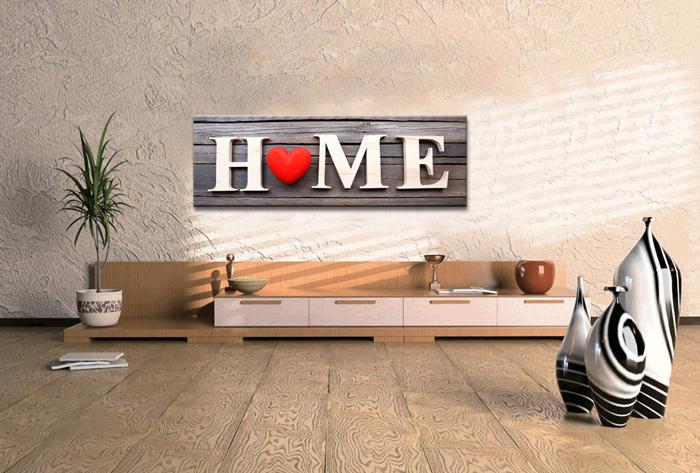 Home Leinwandbild 120x40cm - fertig gerahmt kaufen – Ansicht 3