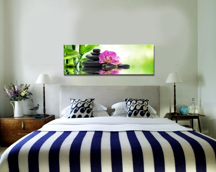 Spa Leinwandbild 120x40 cm fertig gerahmt günstig – Ansicht 2