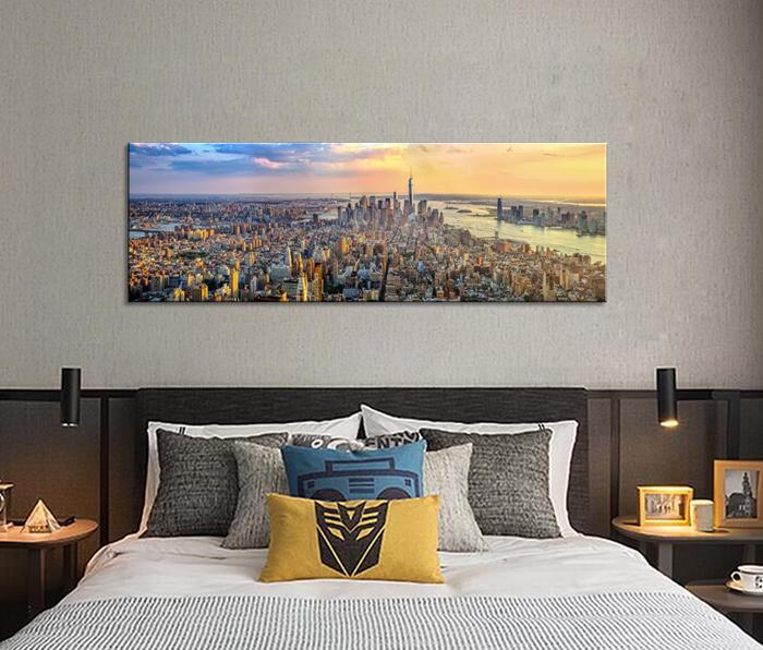 New York Leinwandbild 120x40 cm fertig gerahmt – Ansicht 2