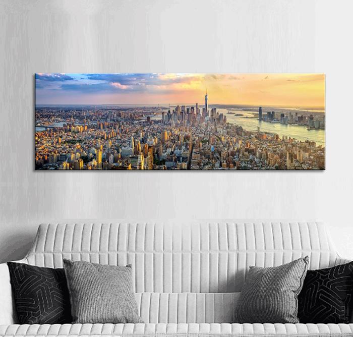 New York Leinwandbild 120x40 cm fertig gerahmt – Ansicht 3