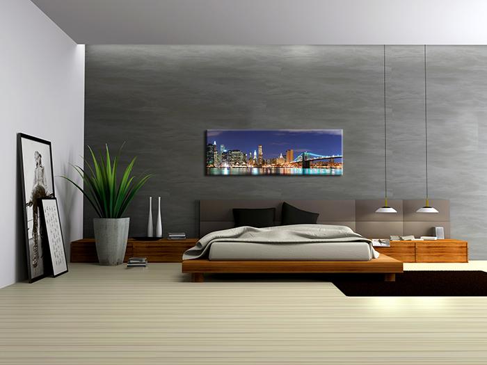 New York Leinwandbild 120x40 cm mit Rahmen – Ansicht 2