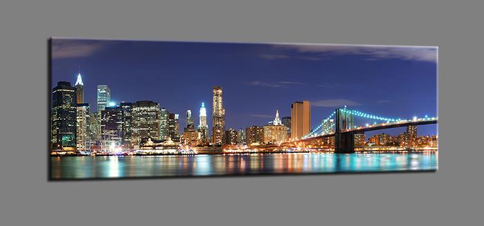 New York Leinwandbild 120x40 cm mit Rahmen – Ansicht 4