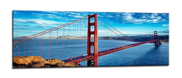 San Francisco Golden Gate Leinwandbild 120x40 cm – Ansicht 4