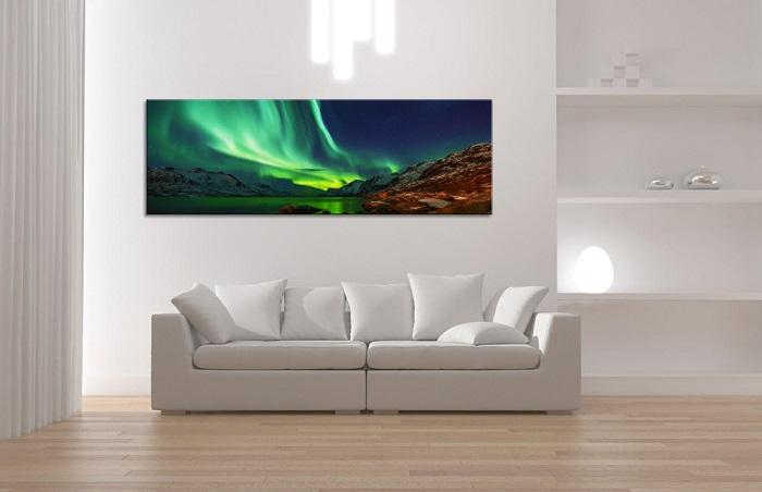 Leinwand Bild fert gerahmt Polarlicht 120x40 cm  5738 – Ansicht 3