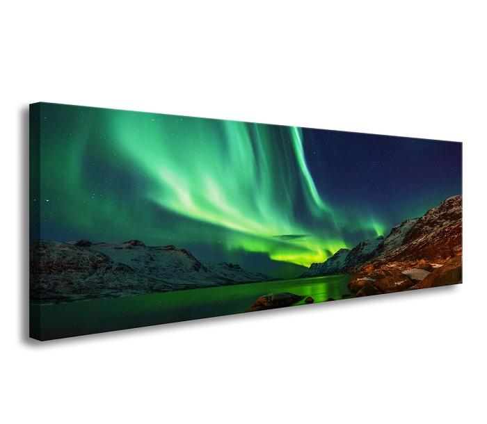 Leinwand Bild fert gerahmt Polarlicht 120x40 cm  5738 – Ansicht 4