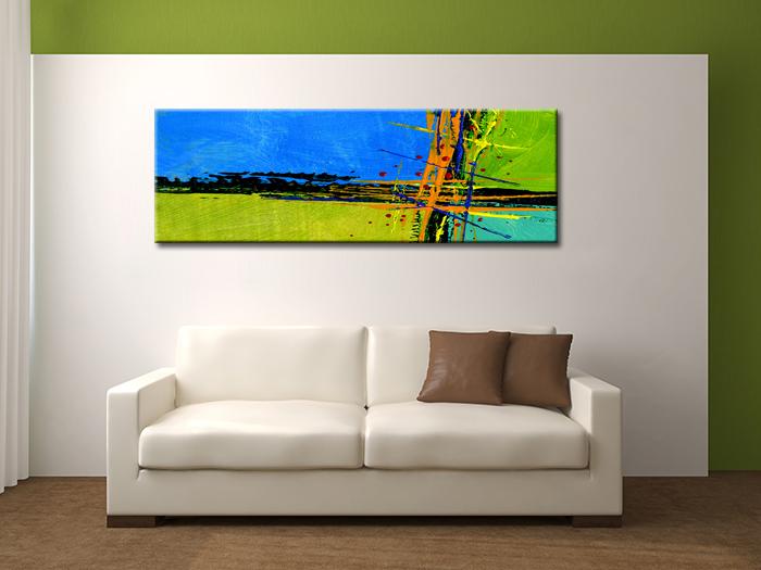 Leinwand Bild fert gerahmt handgemalte Optik 120x40 cm  5742 – Ansicht 3