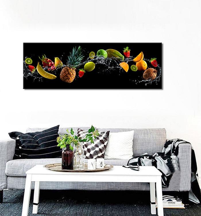Leinwandbild Früchte Obst mit Rahmen 120x40 cm – Ansicht 3