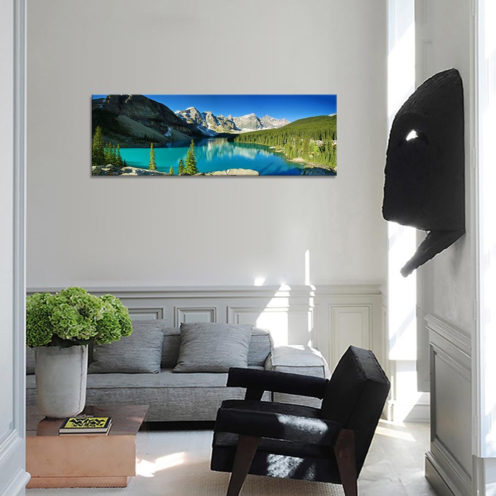 Leinwandbild Berglandschaft - 120x40 cm fertig gerahmt – Ansicht 3