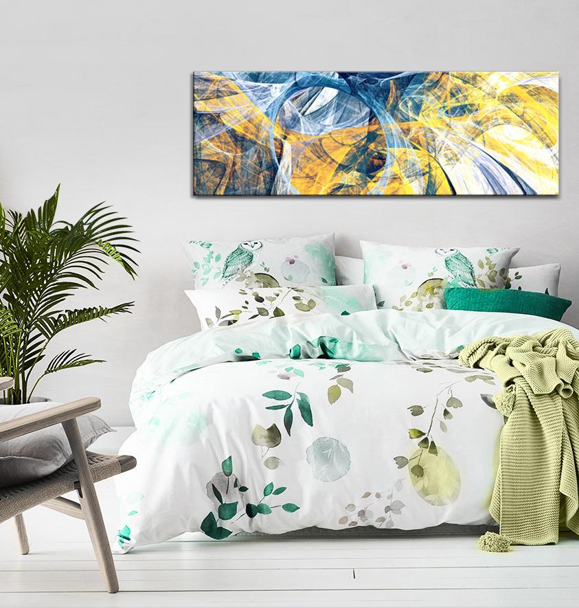 Abstraktes Leinwandbild 120x40 cm – fertig gerahmt – Ansicht 2