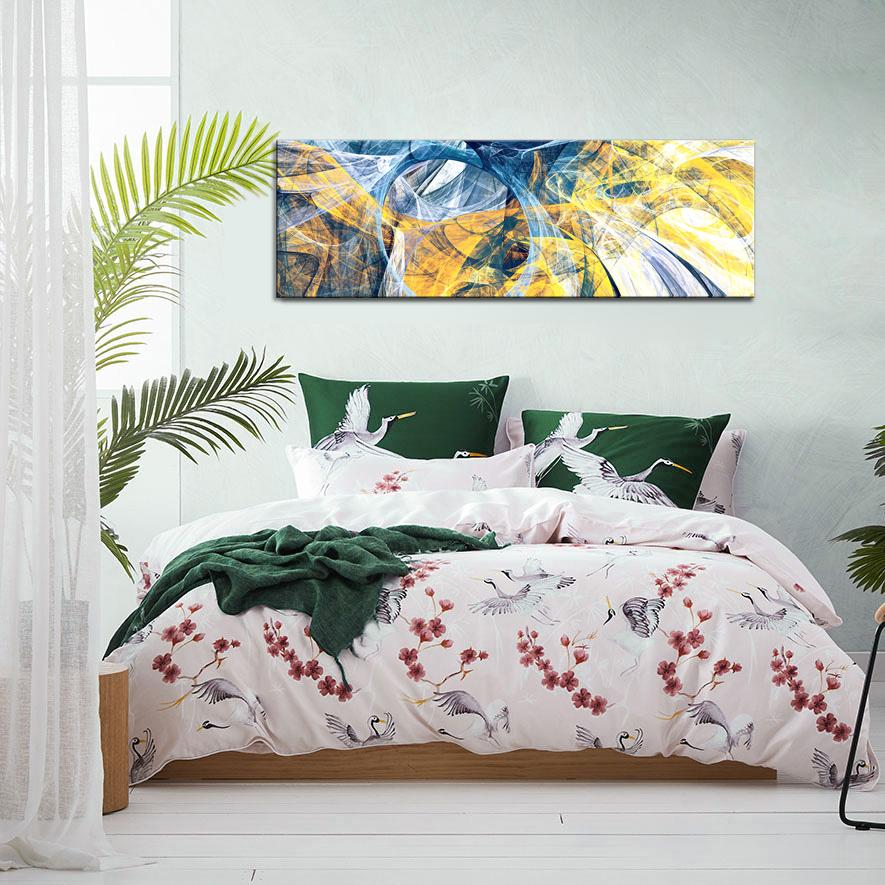 Abstraktes Leinwandbild 120x40 cm – fertig gerahmt – Ansicht 3