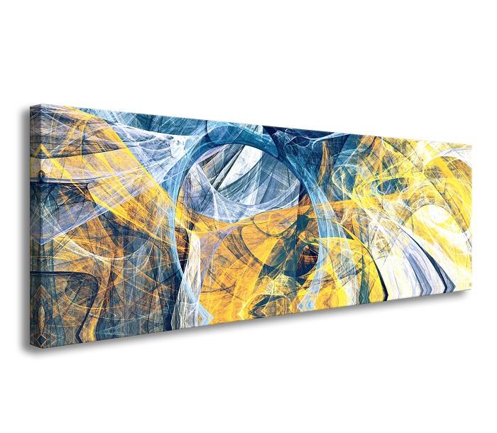 Abstraktes Leinwandbild 120x40 cm – fertig gerahmt – Ansicht 4
