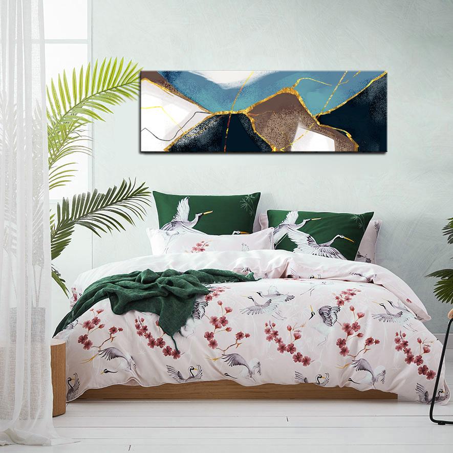 Abstraktes Leinwandbild 120x40 cm mit Echtholzrahmen – Ansicht 2