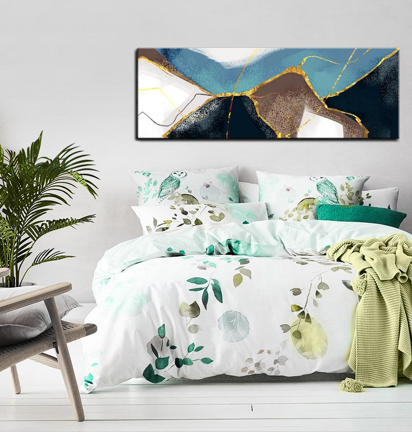 Abstraktes Leinwandbild 120x40 cm mit Echtholzrahmen – Ansicht 3