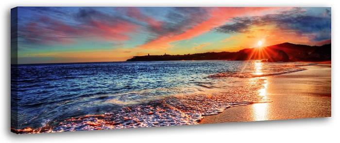 Leinwand Bild fert gerahmt 120x40 cm Sonnenuntergang am Meer 5757 – Ansicht 11