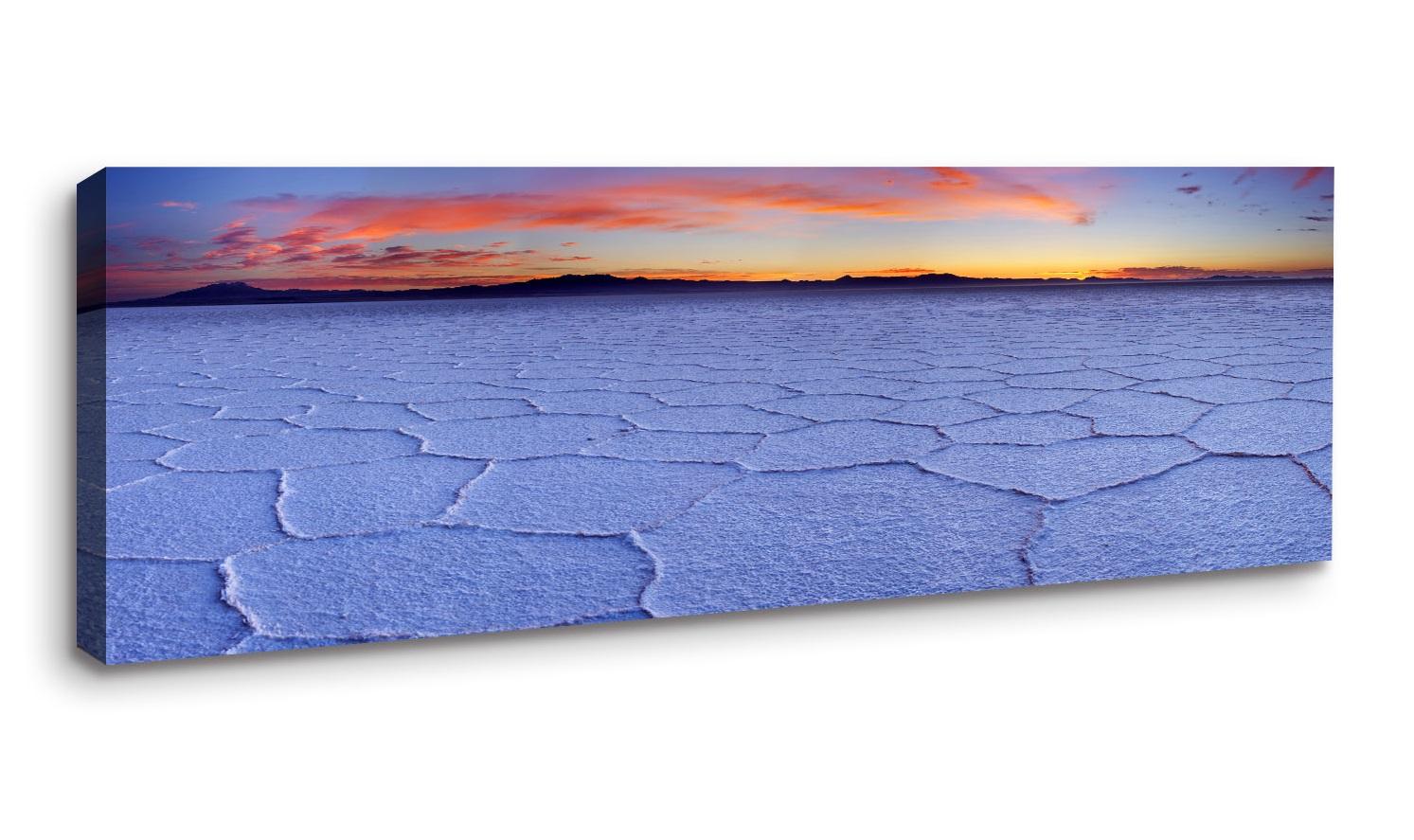 Leinwandbild Salzwüste – 120x40 cm mit Rahmen