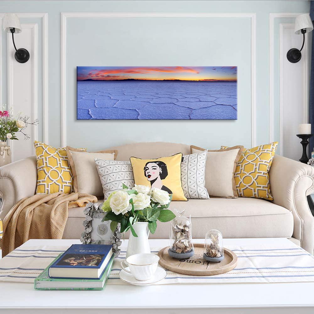 Leinwandbild Salzwüste – 120x40 cm mit Rahmen – Ansicht 2