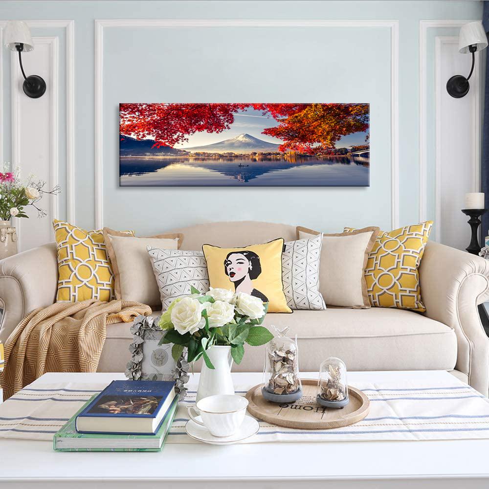 Leinwandbild Japan Fujiyama – 120x40 cm mit Echtholzrahmen – Ansicht 2