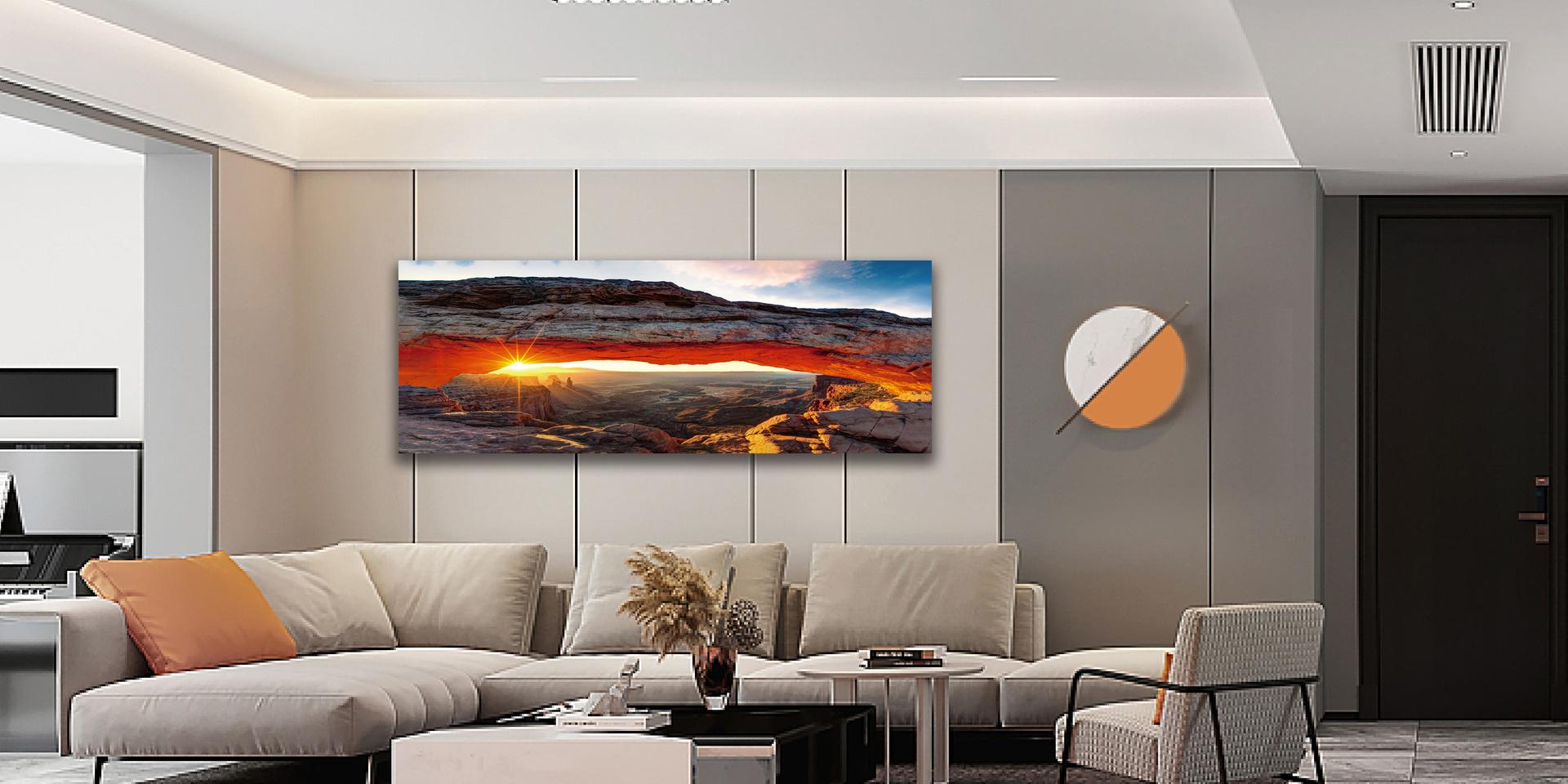 Leinwandbild Moab Wüste USA – 120x40 cm fertig gerahmt – Ansicht 3