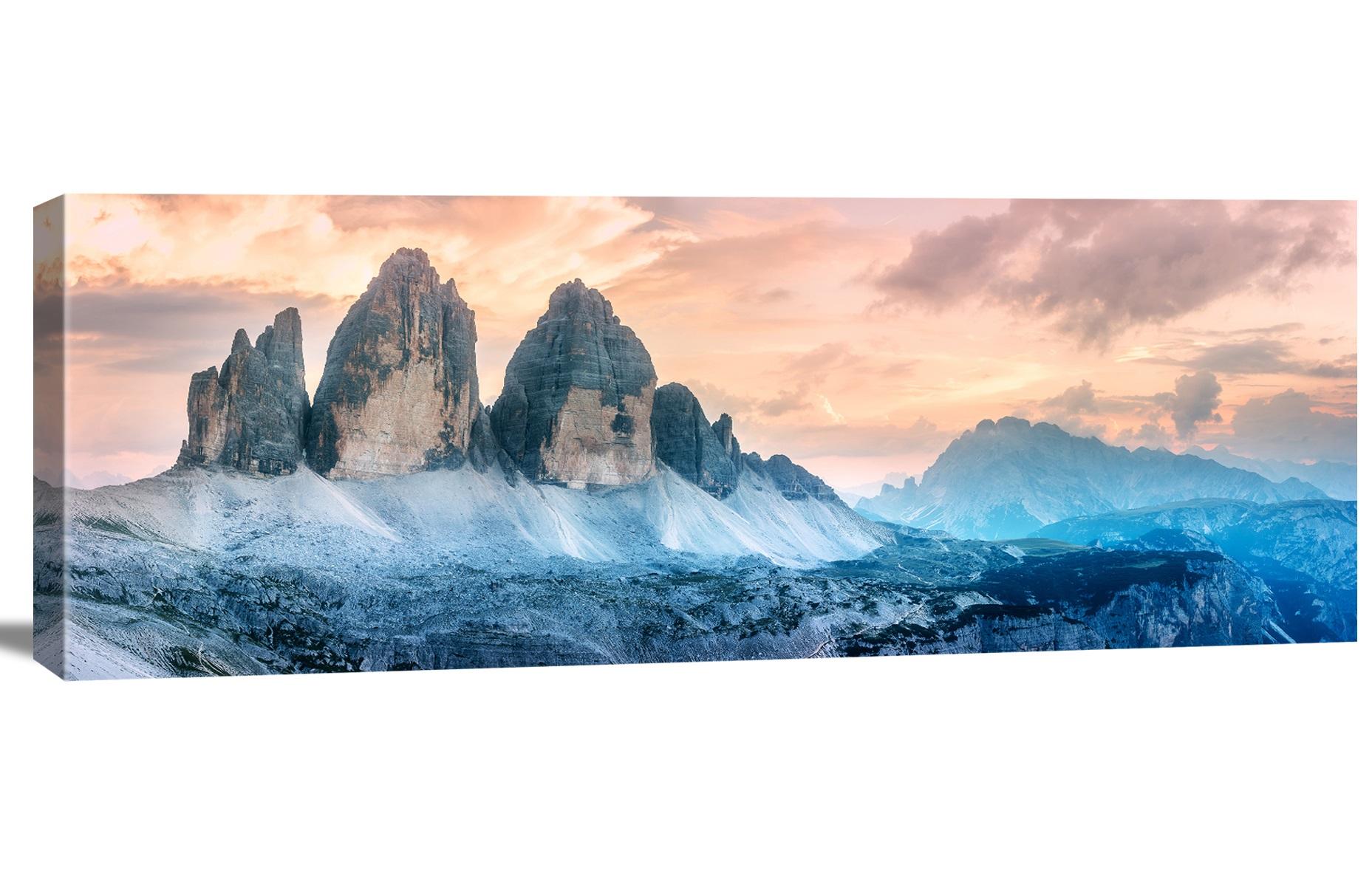 Leinwand Bild Dolomiten Berge 120x40 cm moderne Wanddekoration 5770