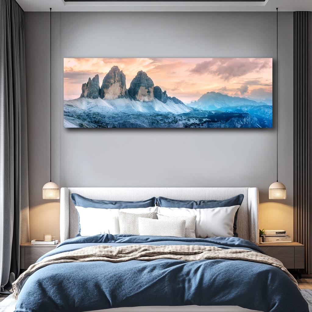 Leinwand Bild Dolomiten Berge 120x40 cm moderne Wanddekoration 5770 – Ansicht 3