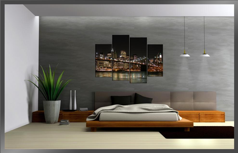 New York Skyline Leinwandbild XXL - Fertig gerahmt 130cm – Ansicht 3