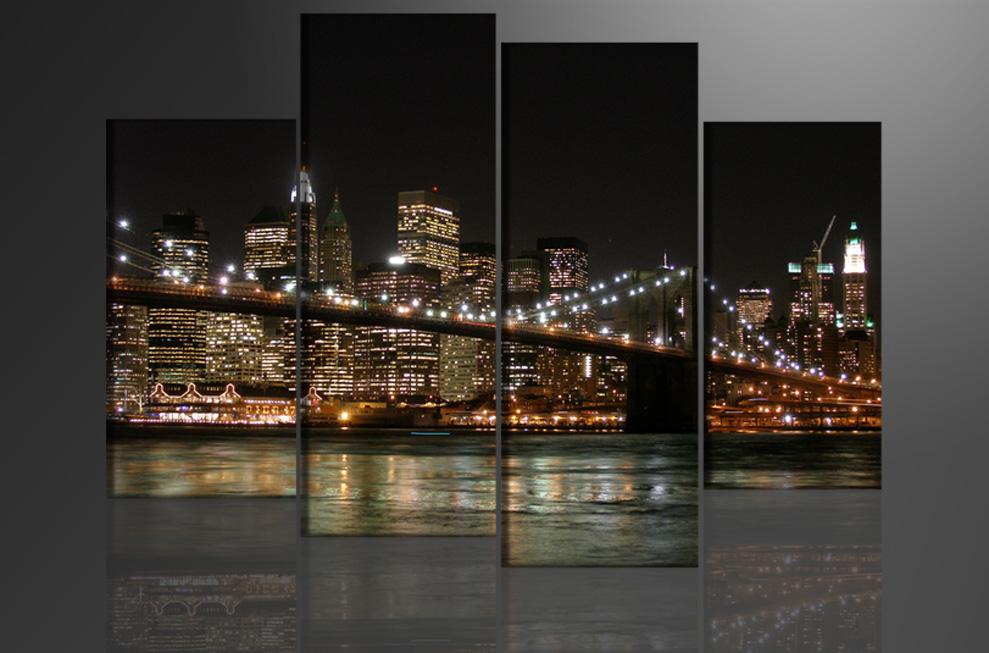 New York Skyline Leinwandbild XXL - Fertig gerahmt 130cm – Ansicht 4