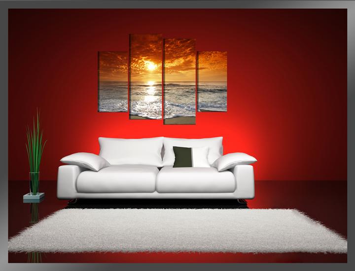 Leinwandbild Strand 130cm – Fertig gerahmt im XXL Format – Ansicht 2