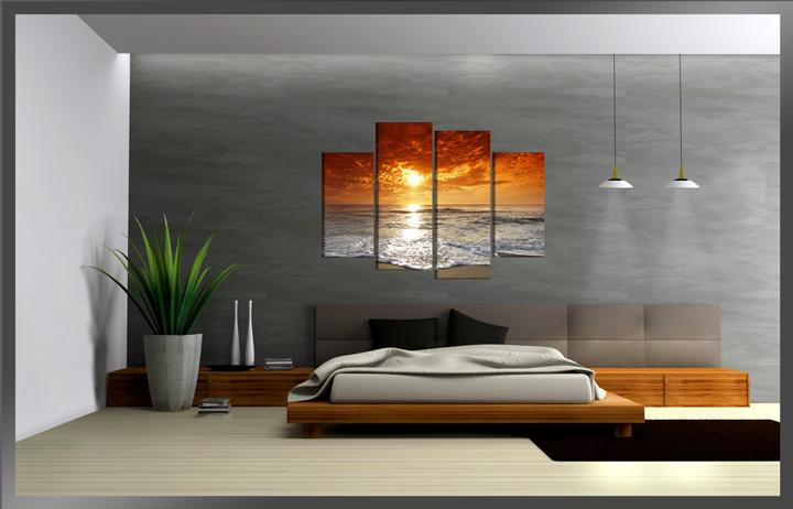 Leinwandbild Strand 130cm – Fertig gerahmt im XXL Format – Ansicht 3