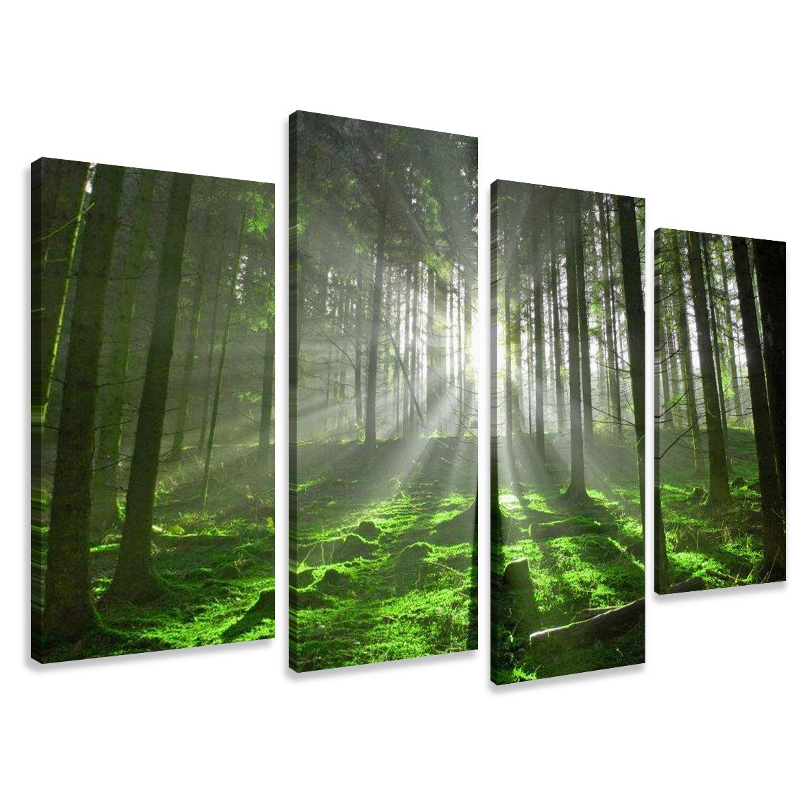 Leinwand Bild fert gerahmt Bäume 130cm XXL 4 6130 – Leinwandbild 130x80 cm 4-teilig kaufen
