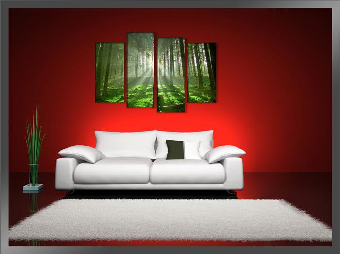 Leinwandbild Bäume XXL – 130cm fertig gerahmt – Ansicht 2