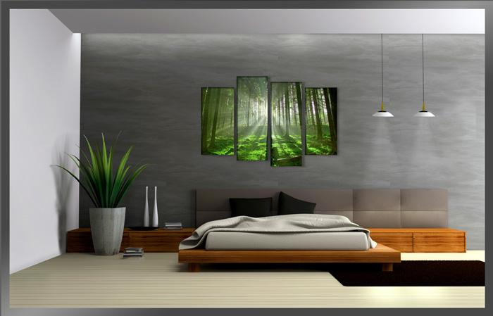 Leinwandbild Bäume XXL – 130cm fertig gerahmt – Ansicht 3