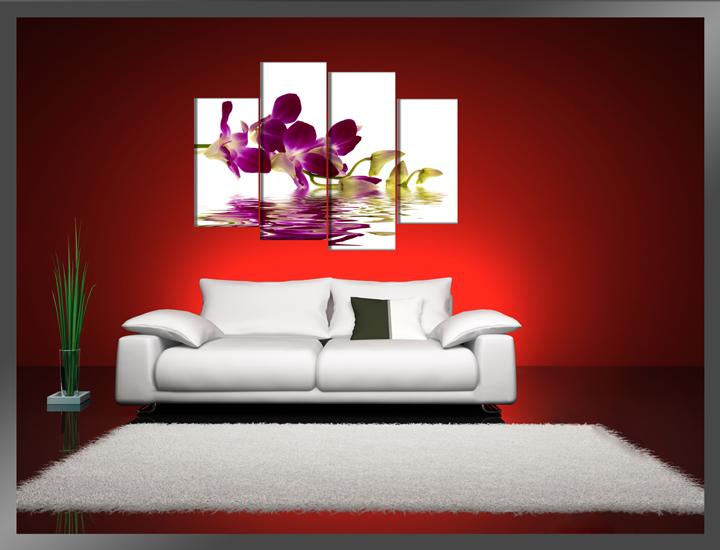 Leinwandbild Orchidee 130cm XXL - Fertig gerahmt – Ansicht 2