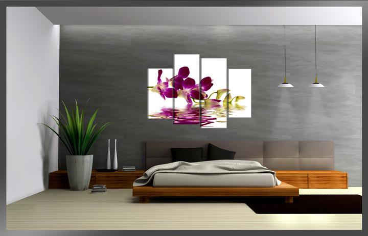 Leinwandbild Orchidee 130cm XXL - Fertig gerahmt – Ansicht 3