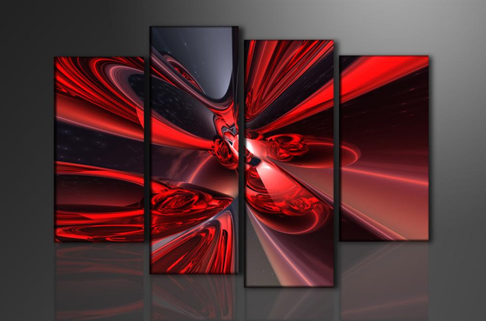 Abstraktes Leinwandbild Fantasie 130x80cm - fertig gerahmt – Ansicht 4