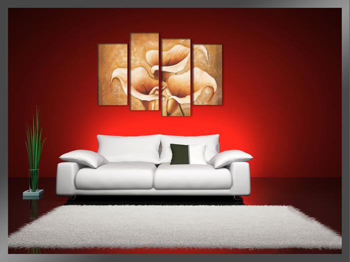 Leinwandbild Blumen 130cm - Fertig gerahmt XXL – Ansicht 2