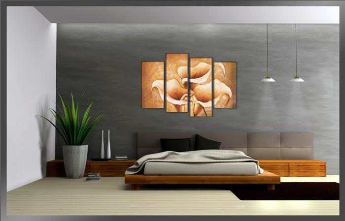 Leinwandbild Blumen 130cm - Fertig gerahmt XXL – Ansicht 3