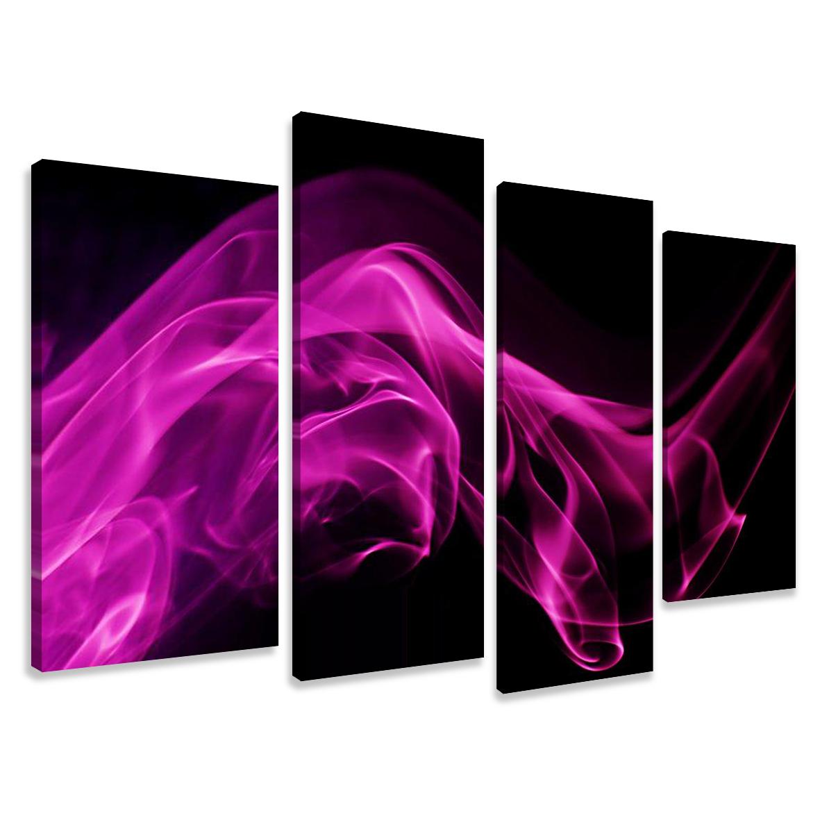 Leinwand Bild fert gerahmt Pink Lila 130cm XXL 4 6142 !!Auslaufmodell!! – Leinwandbild 130x80 cm 4-teilig kaufen