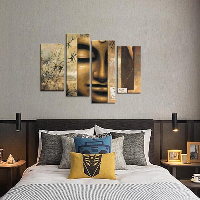 Buddha Leinwandbild XXL - 130cm fertig gerahmt – Ansicht 2