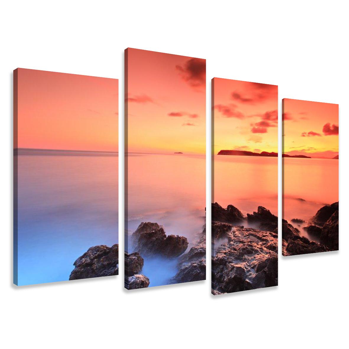 Leinwand Bild fert gerahmt Steine 130cm XXL 4 6160 !!Auslaufmodell !! – Leinwandbild 130x80 cm 4-teilig kaufen