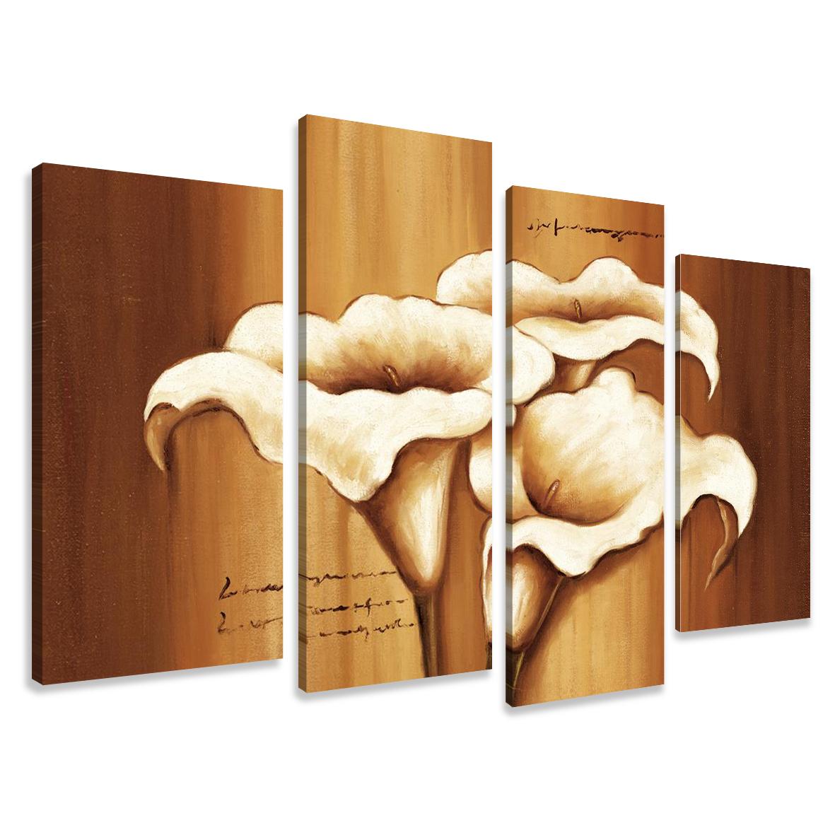 Leinwand Bild fert gerahmt Blumen 130cm XXL 4 6168 !!Auslaufmodell !! – Leinwandbild 130x80 cm 4-teilig kaufen