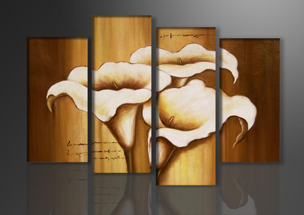 Elegantes Leinwandbild Blumen – 130cm XXL fertig gerahmt – Ansicht 4