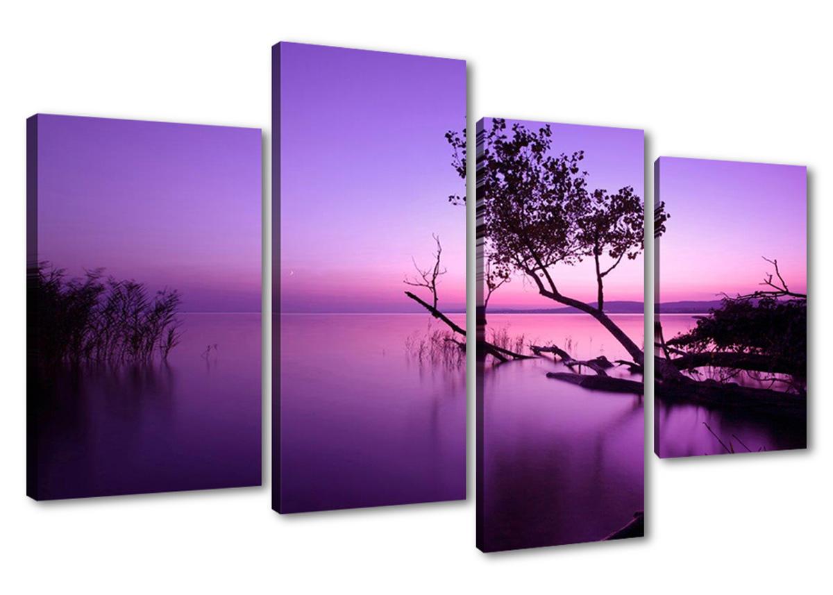 Leinwand Bild fert gerahmt landschaft 130cm XXL 4 6177 – Leinwandbild 130x80 cm 4-teilig kaufen