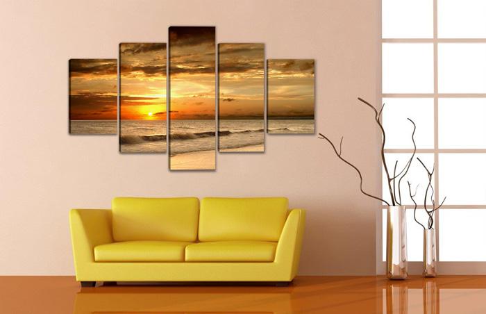 Leinwandbild Strand – XXL Wandbild fertig gerahmt 200cm – Ansicht 2