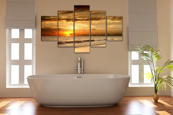 Leinwandbild Strand – XXL Wandbild fertig gerahmt 200cm – Ansicht 3