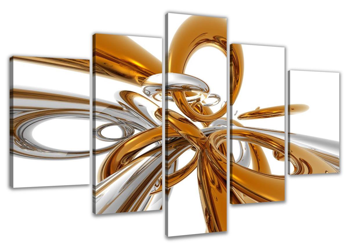 Leinwand Bild fert gerahmt abstrakt 200cm XXL 5 6304 – Leinwandbild 200x100 cm 5-teilig kaufen