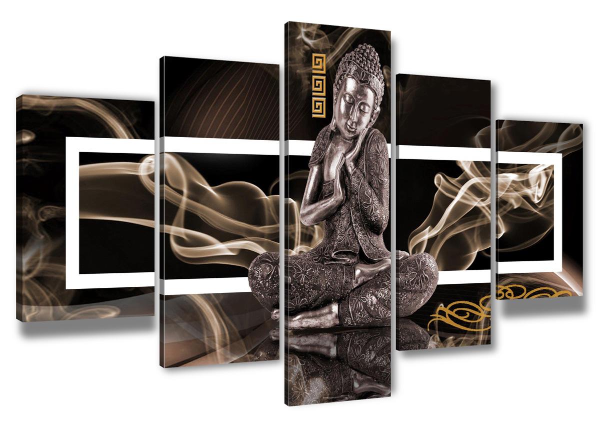 Leinwand Bild fert gerahmt buddha 200cm XXL 5 6306 – Leinwandbild 200x100 cm 5-teilig kaufen