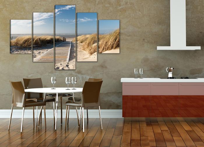 Leinwandbild Strand XXL - 200cm fertig gerahmt – Ansicht 3