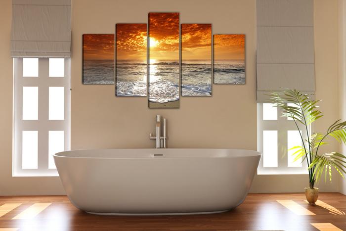 Leinwandbild Strand XXL - 200cm fertig gerahmt – Ansicht 2