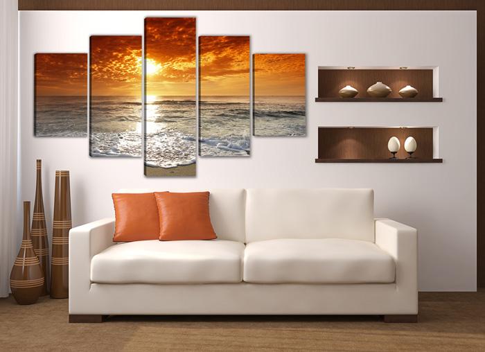 Leinwandbild Strand XXL - 200cm fertig gerahmt – Ansicht 3